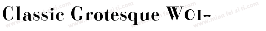 Classic Grotesque W01字体转换